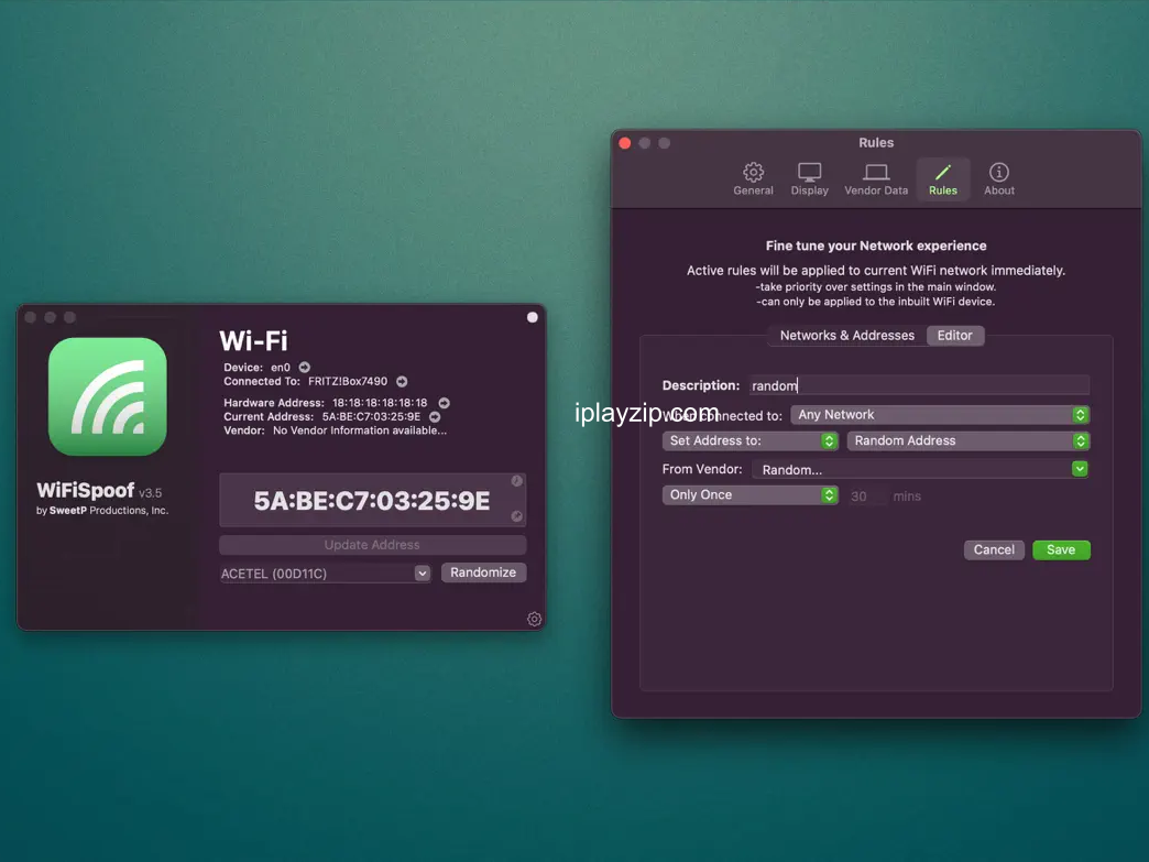 强大的 MAC 地址修改工具 WiFiSpoof v4.0.9 破解版